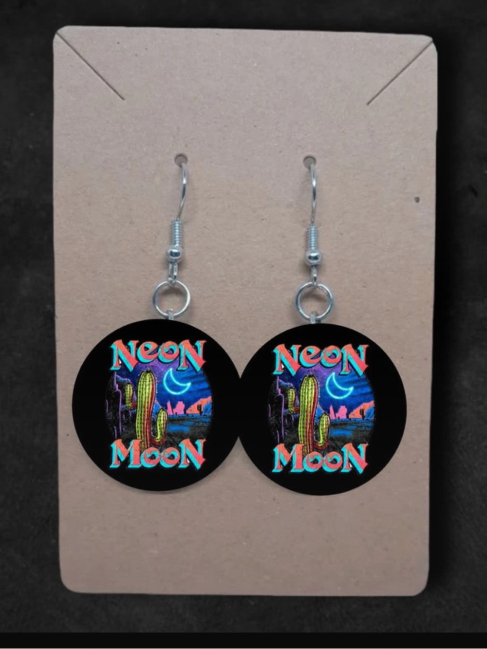 Neon Moon unique brooks n Dunn 1 inch dangle earrings